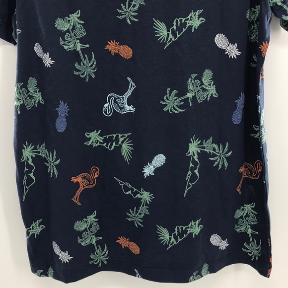 NEW Levis Top Dress Blues Shirt Tropical Print Palm Blue Size Medium - Picture 14 of 14